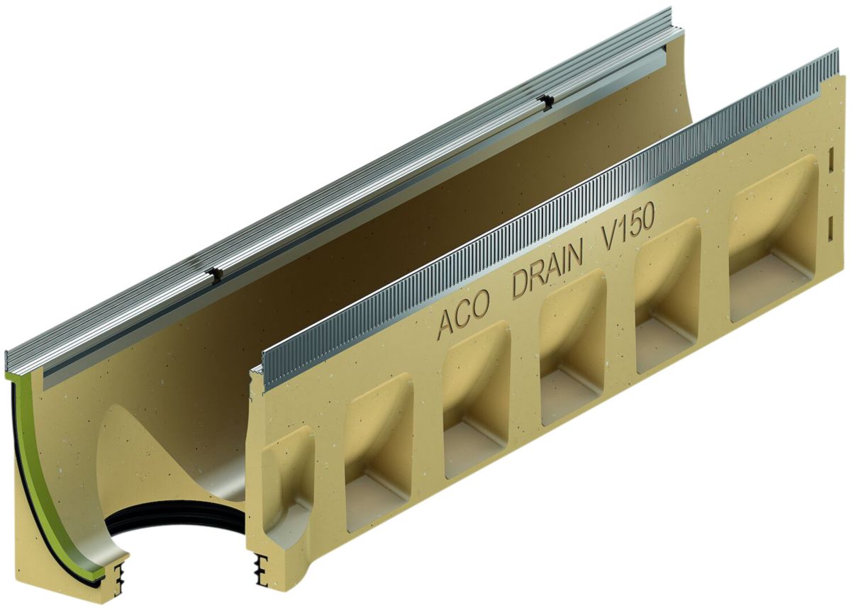 ACO V150S Rendeelement nr. 0.0.2 - 1.0m uden fald. Galv. karm ...