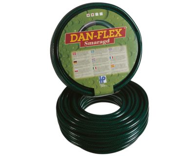 DAN-FLEX Armeret Pvc Slange 1/2" Sort/grøn - Rulle a 25 meter
