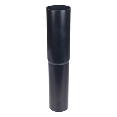 Plastmo nedførsel, lige, 75 mm. Sort