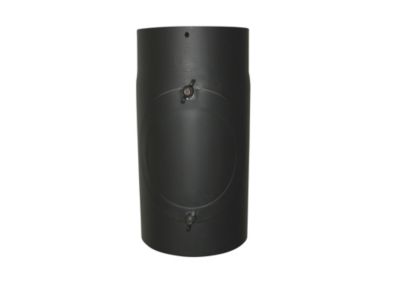 Metalbestos 200 mm længde 250 mm m/renseklap sort røgrør