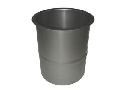 Metalbestos 130 mm murbøsning, lige 200 mm. Sort røgrør