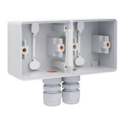 Niko Underlag 2-modul, 2x M20, IP55, grå