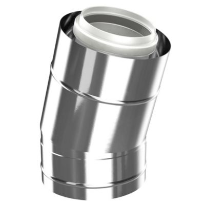 Bosch bøjning 15gr. DN80/125 Rustfrit stål til facadeaftræk