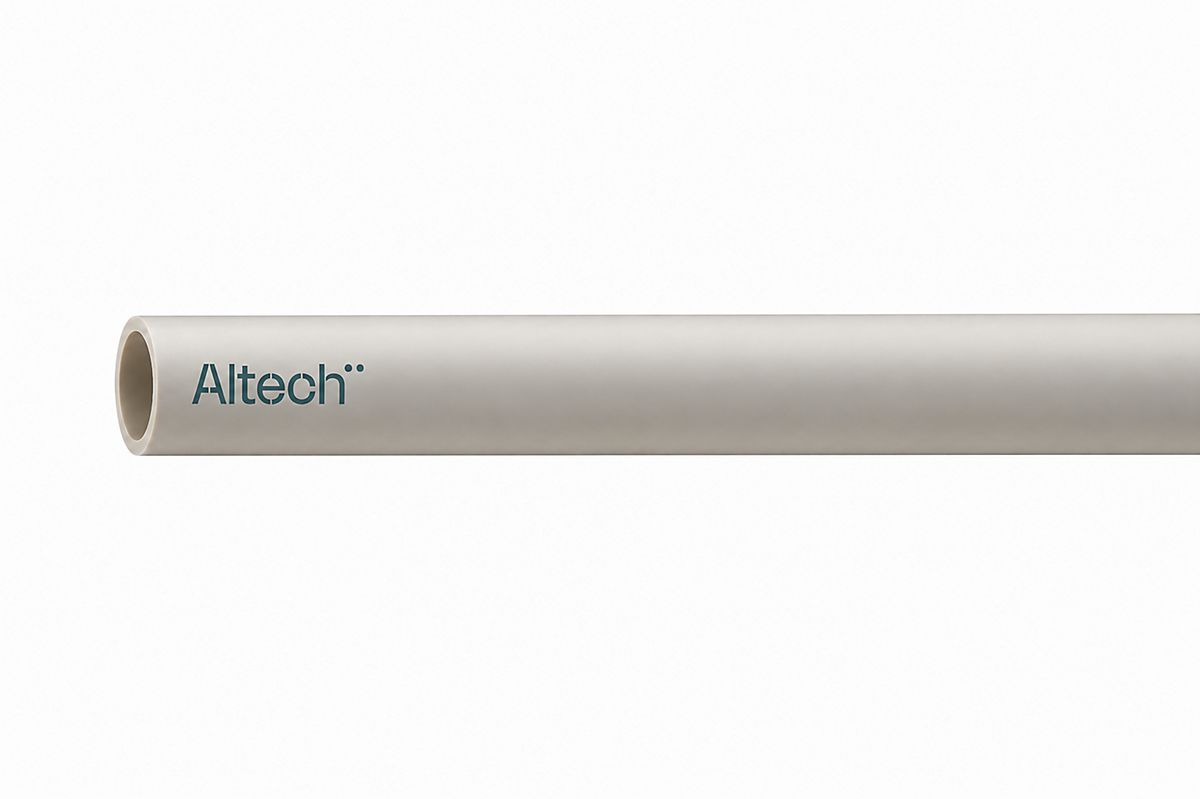 Altech K25 kondensafløbsrør 2m UV-resistent PVC, Råhvid RAL 9001, Ø 25 ...