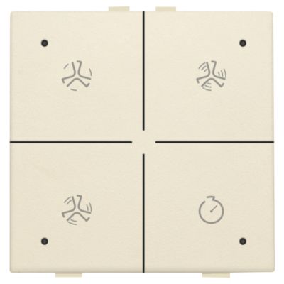 Niko Tryk til ventilationsstyring med LED til Niko Home Control, cremefarvet