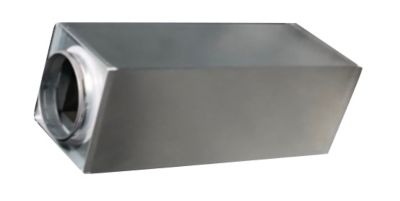 Altech Lyddæmper Ø160 mm x 1000 mm Rektangulær, Nippel/Nippel