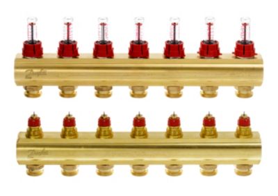 Danfoss gulvvarmemanifold 7+7