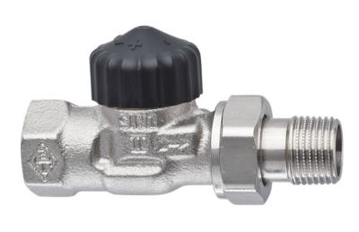TA radiatorventil 3/8" uden forindstilling, standard. Lige. Til 2-strengsanlæg