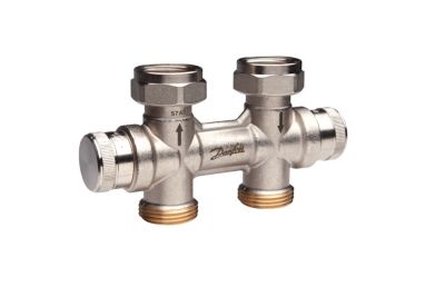 Danfoss RLV-KDV returkobling, H-stykke 3/4" lige