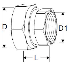 TA G1 1/4 -G1 muffe/muffe