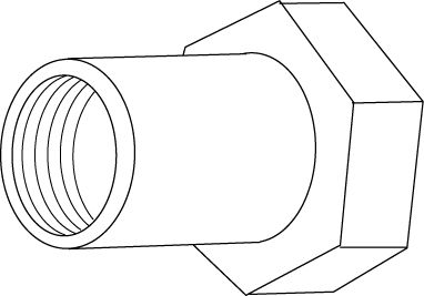 TA KTM 512 Kobling m.indv.gevind DN15. 1"x1/2"