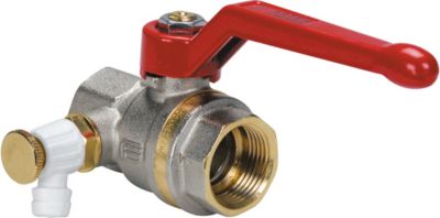 Altech/Aster kuglehane 3/4" muffe/muffe. Med aftap. Byggelængde 58 mm