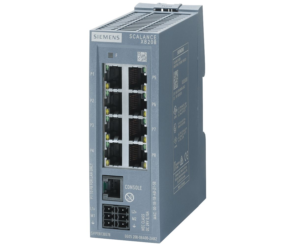 Siemens SCALANCE XB208 SCALANCE XB208, administreret lag 2 switch ...