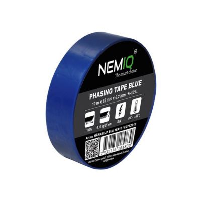 NELCO PVC tape 15 mm Blå, 10 m