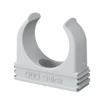 OBO Quick-bøjle M25 Lysegrå, Til installationsrør, Med hul for ...