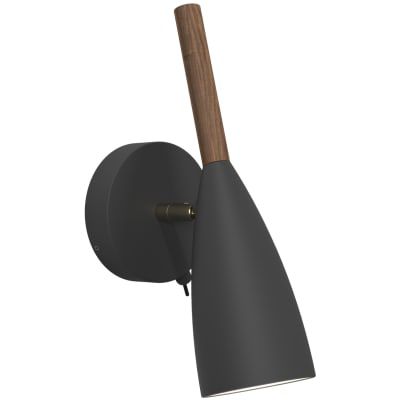 Pure væg gu10 sort/valnød