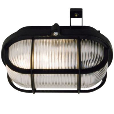 Skotlampe oval 60w e27 sort
