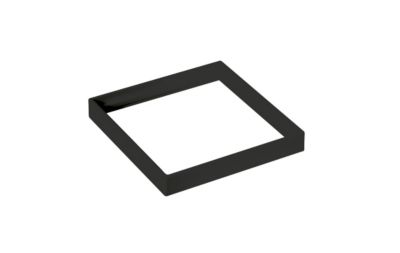 Soft Square Spacer Aluminium, Sort