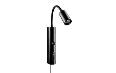 Tube Wall USB væglampe 350lm 2700K Ra 98 Integreret lysdæmper, Sort