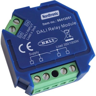 Box Relay Dali on/off relæ LED 0-300W / Halogen 0-1000W