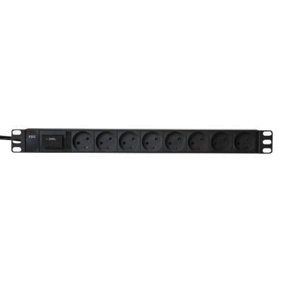 Strømpanel 19'' 8X230V Plug 261870 Sort 1,9M