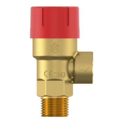 Flamco Prescor sikkerhedsventil 3/4" 2.5 Bar. Nippel-Muffe