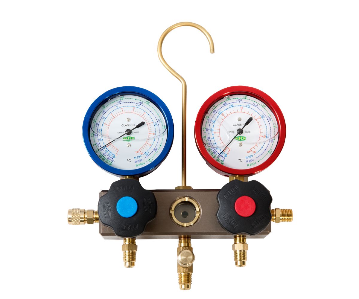 Refco M2-3-DELUXE-R290 analog manifold 2-vejs, R290, R600, R600a ...