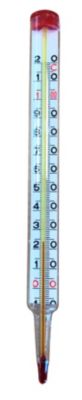 Erik Færgemann Termometerglas, løst, nedadvendt, Ø16mm, L=200mm