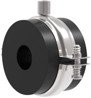 Isoglobal rørbærer RF 60 x 25 mm. M8/M10 inkl. Galv. bøjle. Til køl. Minimumskøb 25 stk.