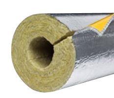 PAROC Hvac Section AluCoat T Alu-rørskål 76x40mm.  max. 250°C. 1,2 mtr.