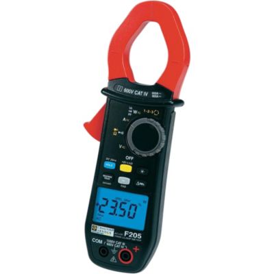 Elma tangamperemeter CA F205 Effekt amperemeter Sand RMS AC+DC, kat. IV 600V