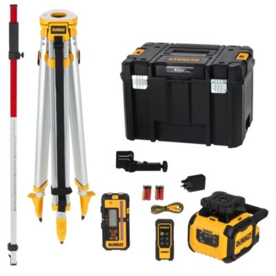 Dewalt rotationslaser, sæt DCLE15211RL-QW, USB-C, RØD
