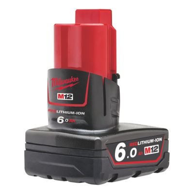 Milwaukee Batteri 12V. 6,0 Ah Red Lithium Ion batteri. M12 B6