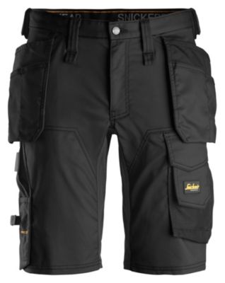 Snickers shorts AllroundWork stretch med hylsterlommer str. 54 - 6141. Sort