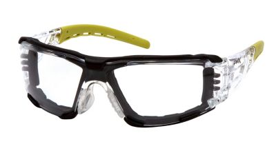 Pyramex FYXATE Augenschutz - Graue H2X Antibeschlaglinse Mit Kalkbügeln