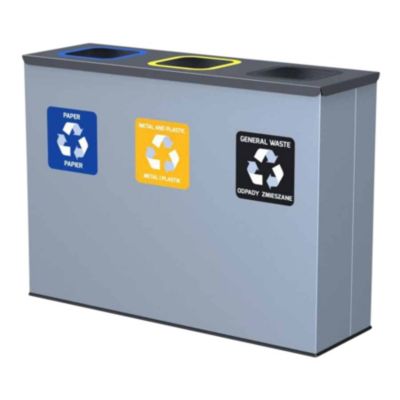 Eco station 3x30L til affaldssortering med 3 inderspande