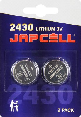 Japcell batteri 3,0V CR2430 lithium - pakke a 2stk