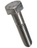 Bossard bolt M10x40 DIN 931. 6kt. Delgevind. Rustfri A2 100 stk