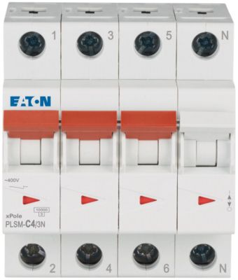 Eaton Automatsikring 6A 3p+n 10kA Plsm-C6/3N