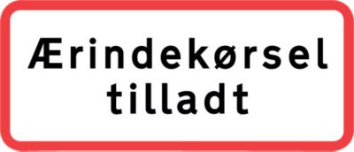 Ærindekørsel tilladt