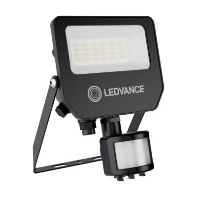 LEDVANCE Floodlight Compact Sensor multi lumen 2400lm 18W/830+840+865 (10/20W), Sort