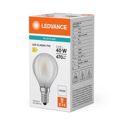 LEDVANCE LED Krone value mat 470lm 3,4W/840 (40W) E14