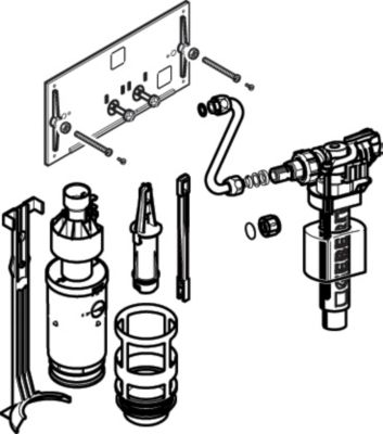 GEBERIT 3/6 liters ombygningssæt 1978-1987