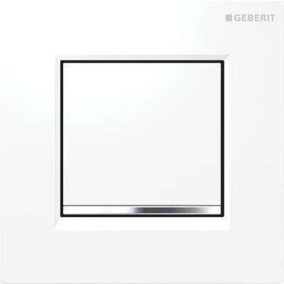 GEBERIT SIGMA30 urinalstyring med pneumatisk skyl. hvid/blankforkromet/hvid