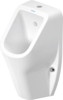 Duravit D-Code urinal med dyse tilslutning fra oven. Åben skyllerand. Hvid
