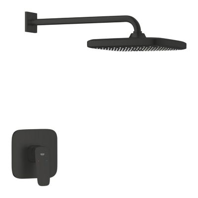 GROHE Cubeo Bundle Brusesystem til indbygning med hovedbruser. Sort