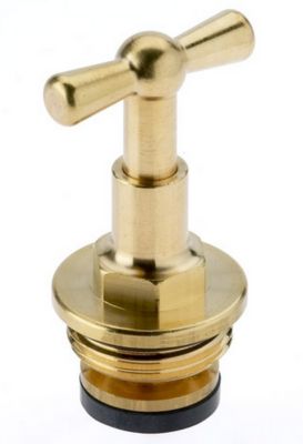 Overdel med t-greb, 1", poleret