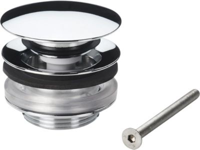 Oras Bundventil 1 1/4" 63mm push-up. Uden overløb. Krom Ms