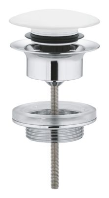 GROHE bundventil 1 1/4 uden overløb. Moon white