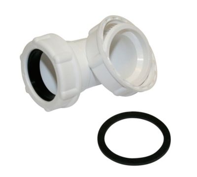Vinkelkobl.   32mmx1.1/2 Hvid Plast 90 Gr.